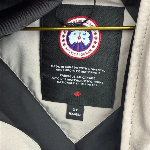 Canada Goose Light Beige (Limestone) Puffer Jacket with Hood - Picture 2 of 4